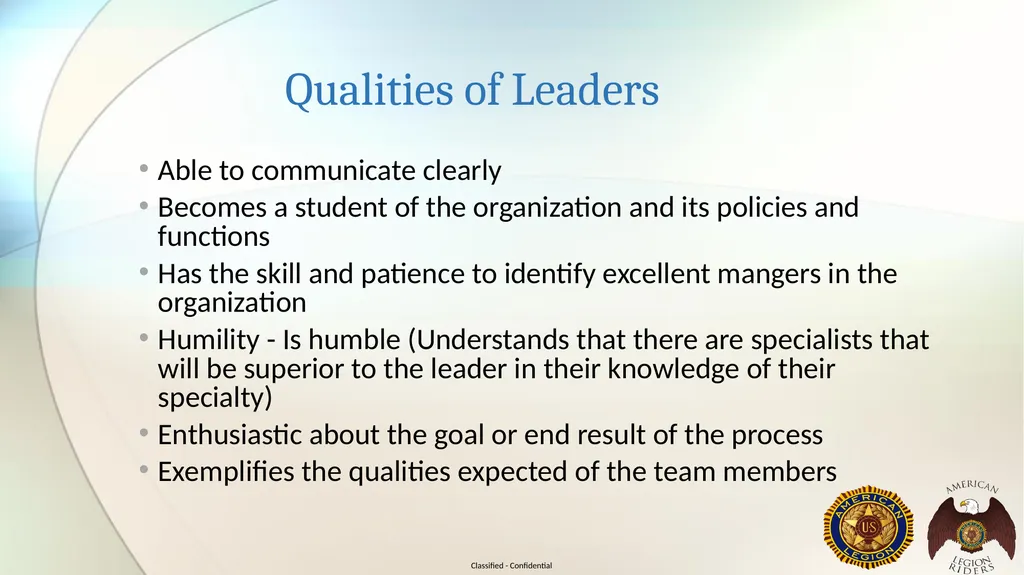 AMERICAN LEGION RIDERS LEADERSHIP TRAINING Joe - slide 8 of 35