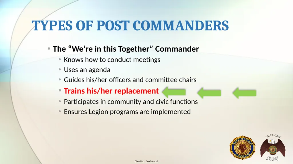 AMERICAN LEGION RIDERS LEADERSHIP TRAINING Joe - slide 23 of 35