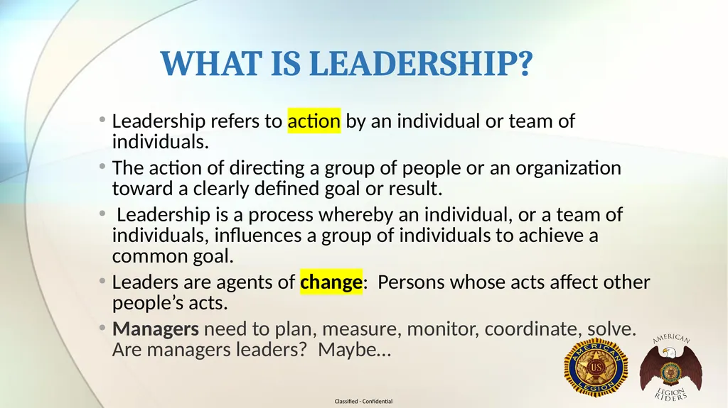 AMERICAN LEGION RIDERS LEADERSHIP TRAINING Joe - slide 4 of 35