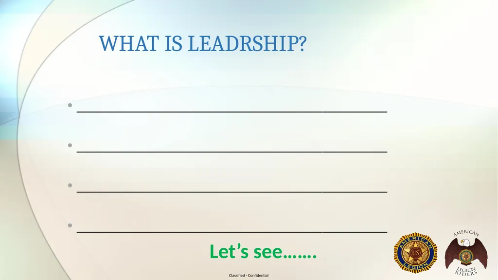 AMERICAN LEGION RIDERS LEADERSHIP TRAINING Joe - slide 3 of 35