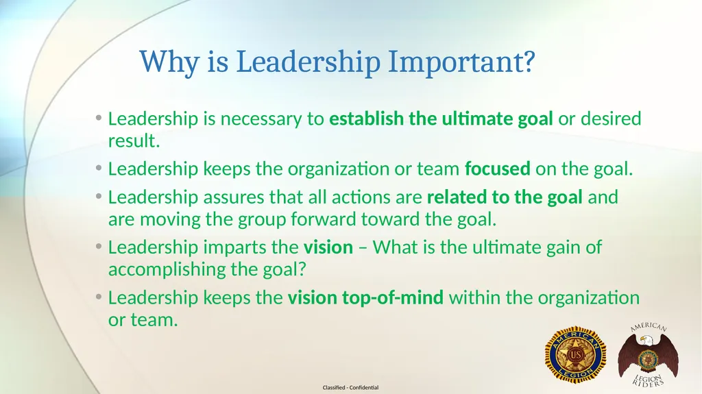 AMERICAN LEGION RIDERS LEADERSHIP TRAINING Joe - slide 7 of 35