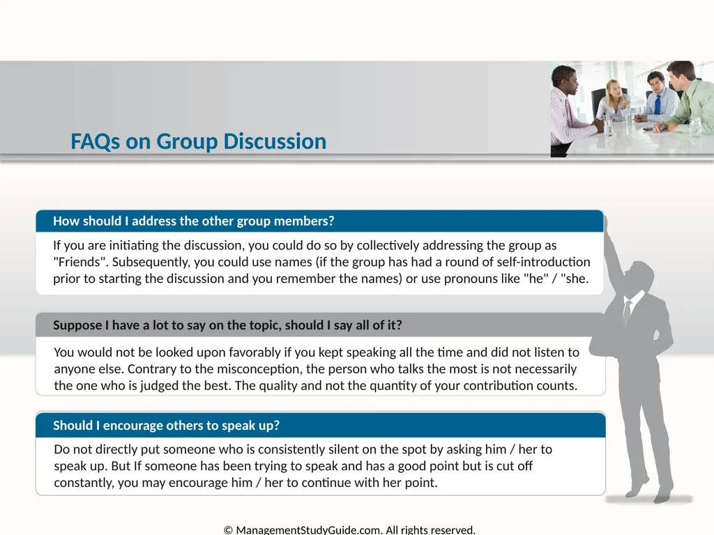 Group Discussion Strategies Course Objectives Do’s - slide 37 of 49