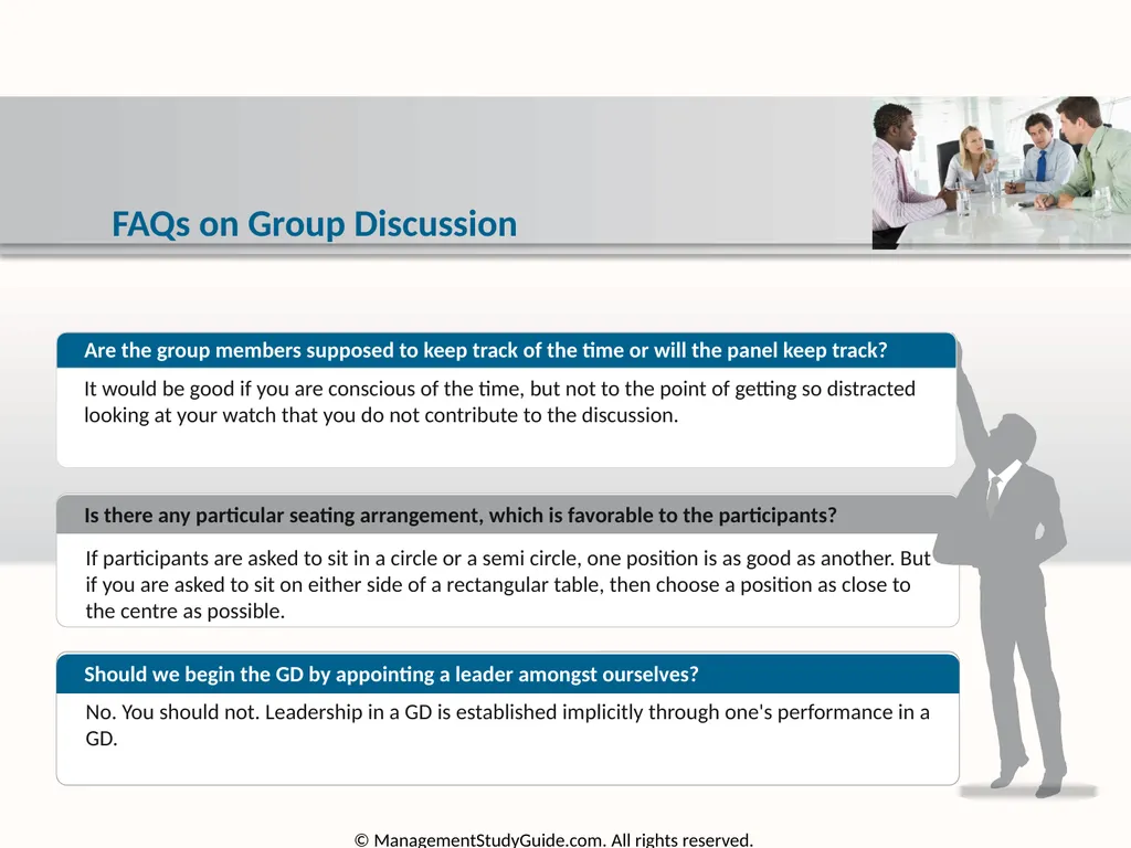 Group Discussion Strategies Course Objectives Do’s - slide 38 of 49