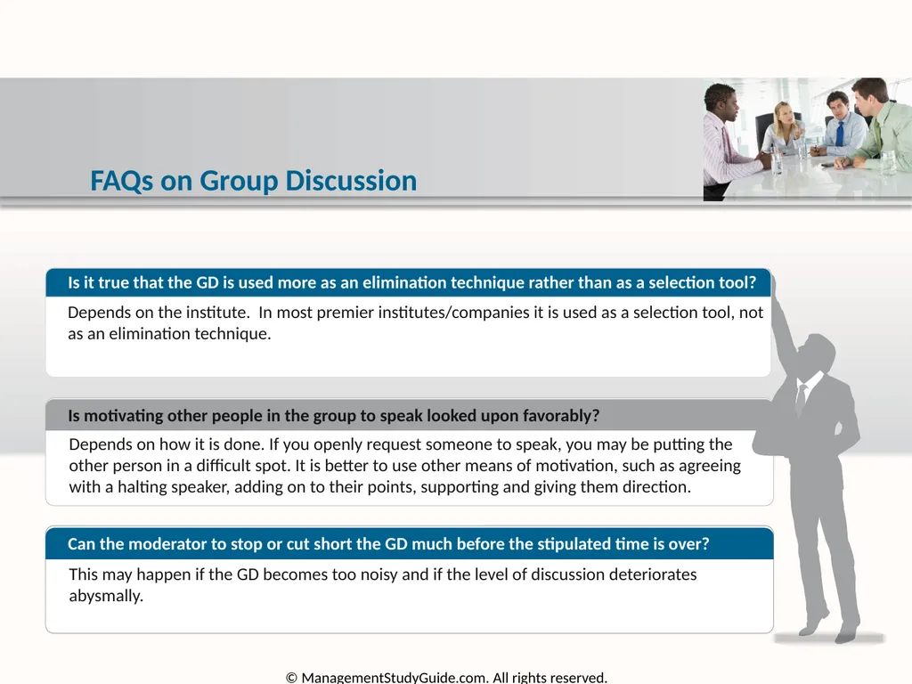 Group Discussion Strategies Course Objectives Do’s - slide 45 of 49