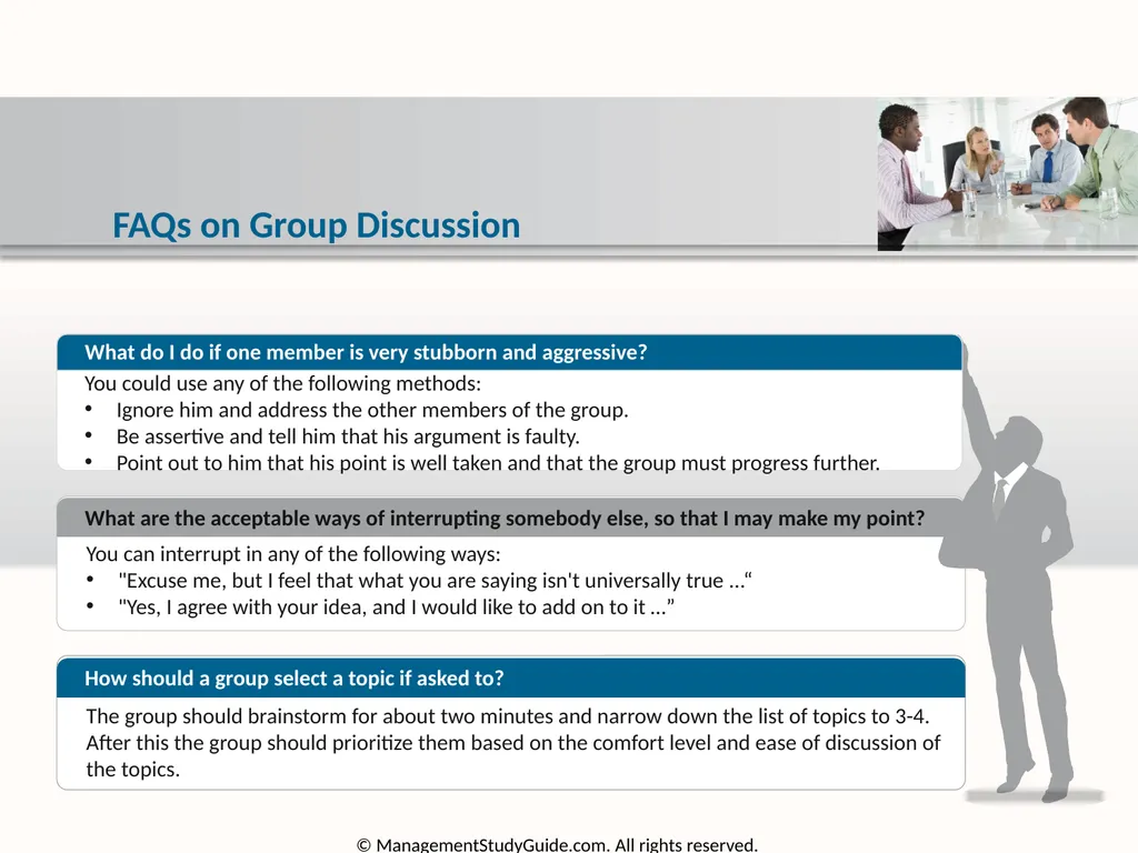 Group Discussion Strategies Course Objectives Do’s - slide 48 of 49