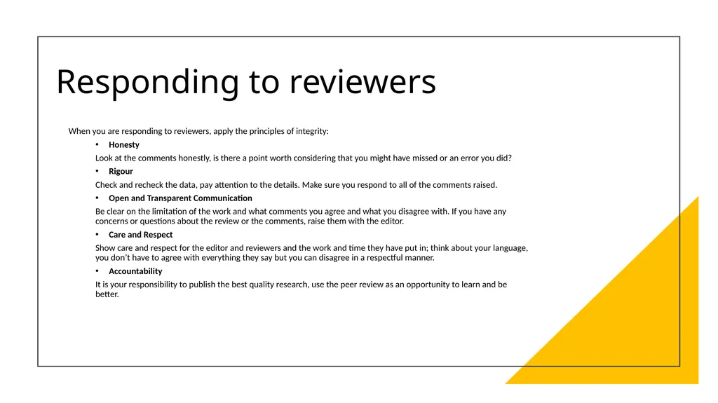 How can peer review support research integrity? Dr - slide 4 of 6
