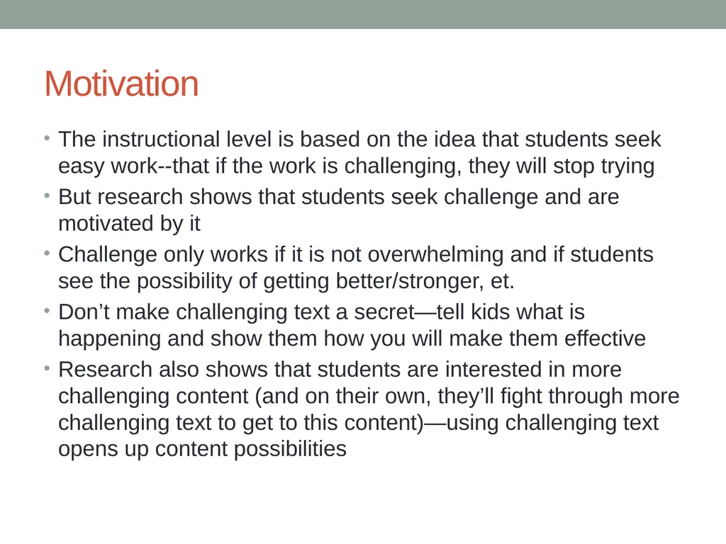 Doing Away with the Instructional Level Timothy - slide 78 of 79
