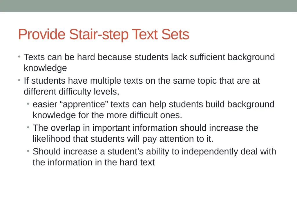 Doing Away with the Instructional Level Timothy - slide 26 of 79