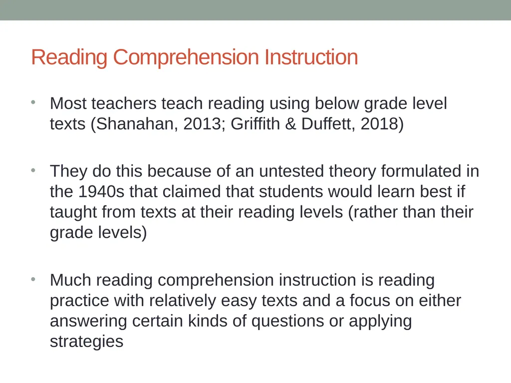 Doing Away with the Instructional Level Timothy - slide 3 of 79