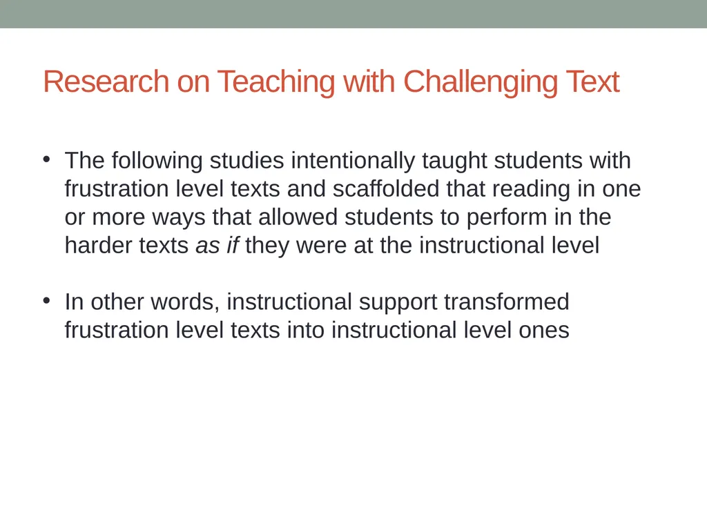 Doing Away with the Instructional Level Timothy - slide 20 of 79