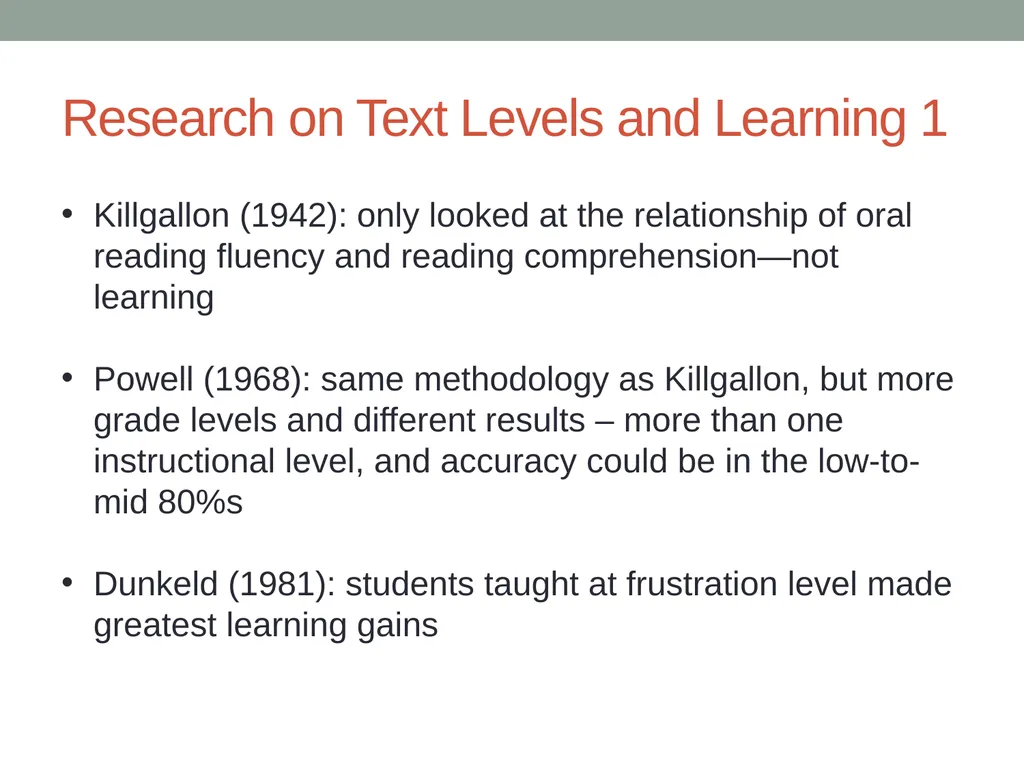 Doing Away with the Instructional Level Timothy - slide 10 of 79