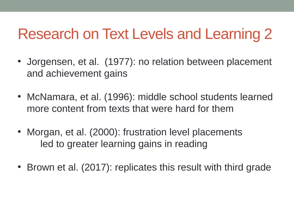 Doing Away with the Instructional Level Timothy - slide 11 of 79