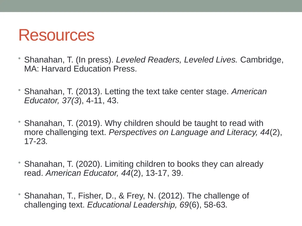Doing Away with the Instructional Level Timothy - slide 79 of 79