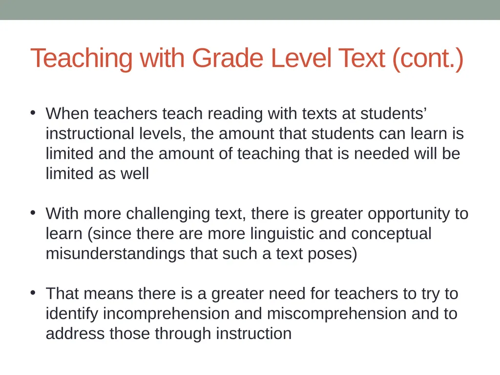 Doing Away with the Instructional Level Timothy - slide 19 of 79