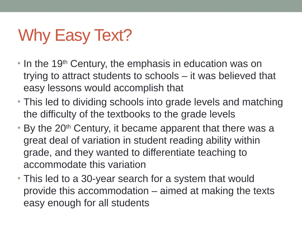 Doing Away with the Instructional Level Timothy - slide 6 of 79