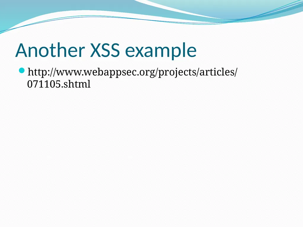 Vulnerability Analysis of Web-Based Applications - slide 30 of 63