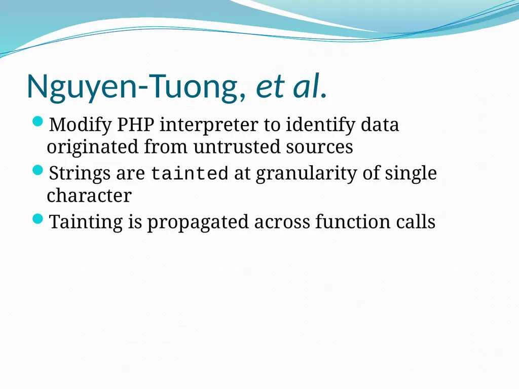 Vulnerability Analysis of Web-Based Applications - slide 58 of 63