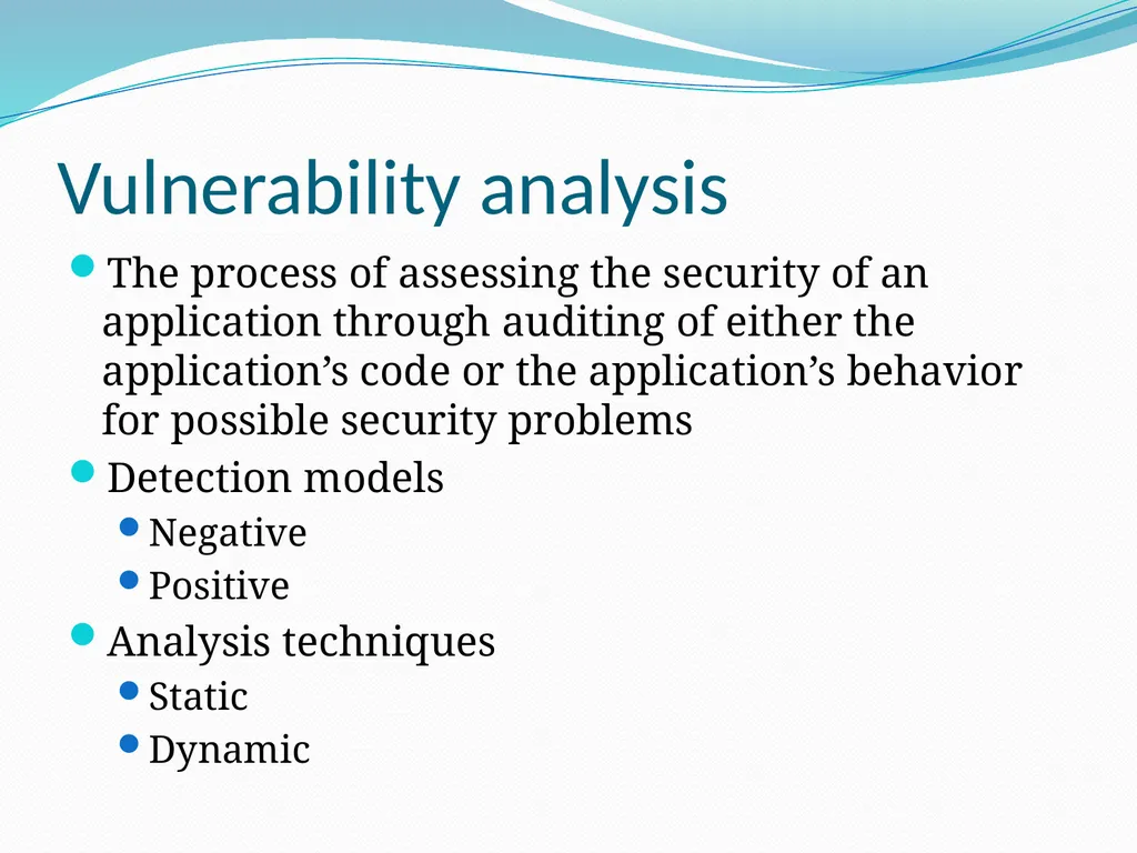 Vulnerability Analysis of Web-Based Applications - slide 41 of 63