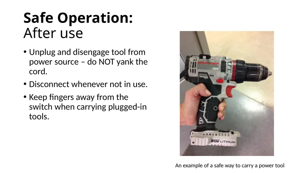 Introduction to Hand Tool Safety This material was - slide 16 of 16