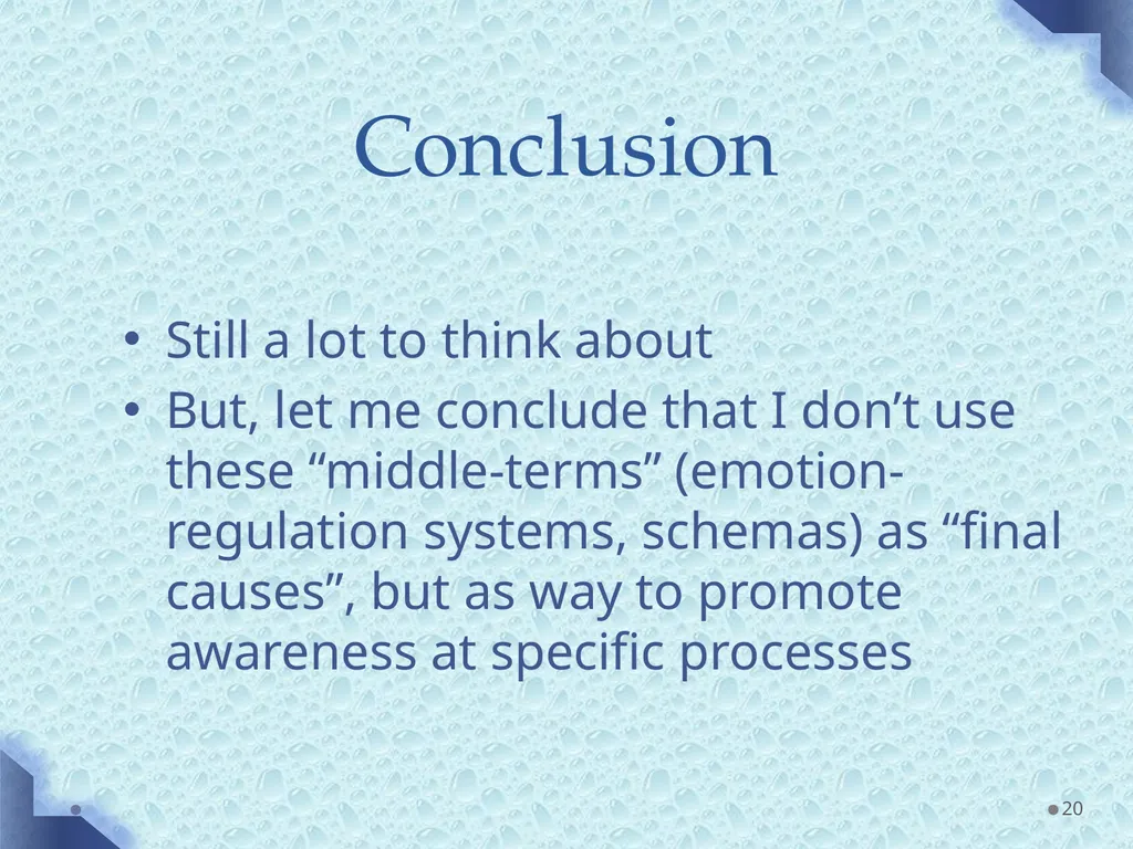 Can hope be a reinforcer? Middle-terms and - slide 20 of 20