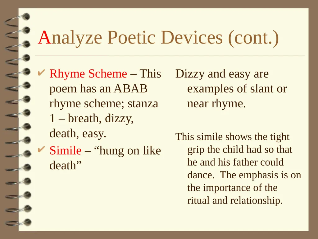 TOASTTT Strategy for Poetry Analysis TOASTTT – My - slide 8 of 14