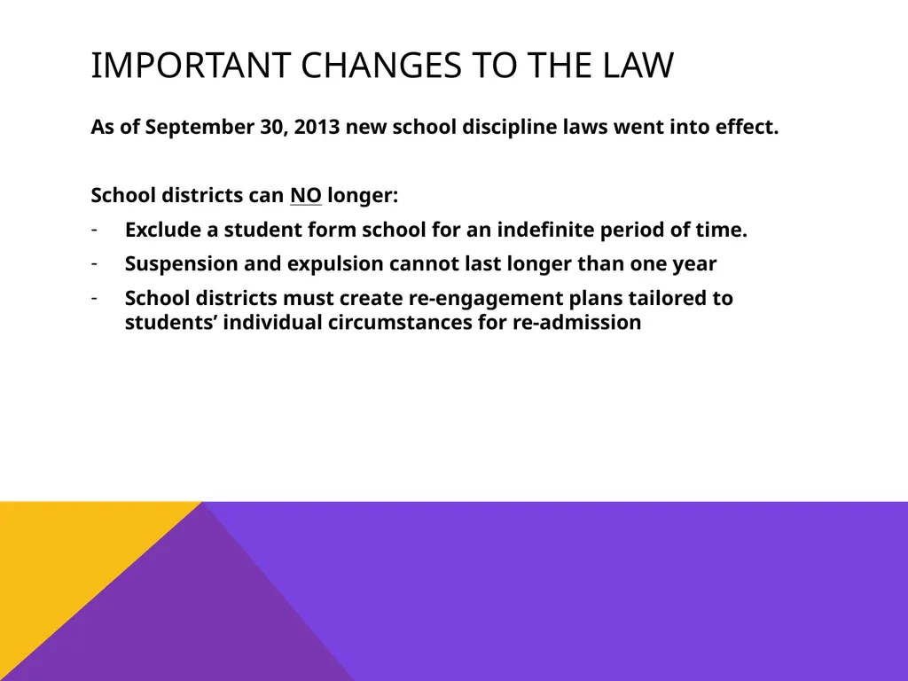 Student rights & discipline Presented by REAL– - slide 8 of 32