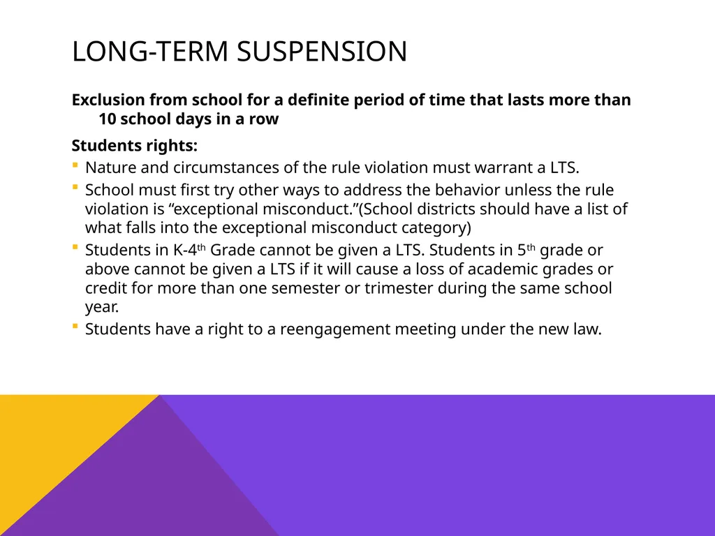 Student rights & discipline Presented by REAL– - slide 12 of 32