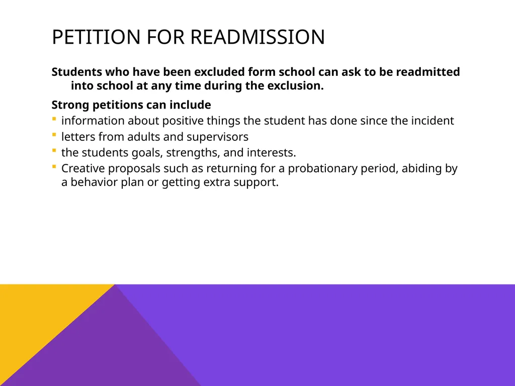 Student rights & discipline Presented by REAL– - slide 27 of 32