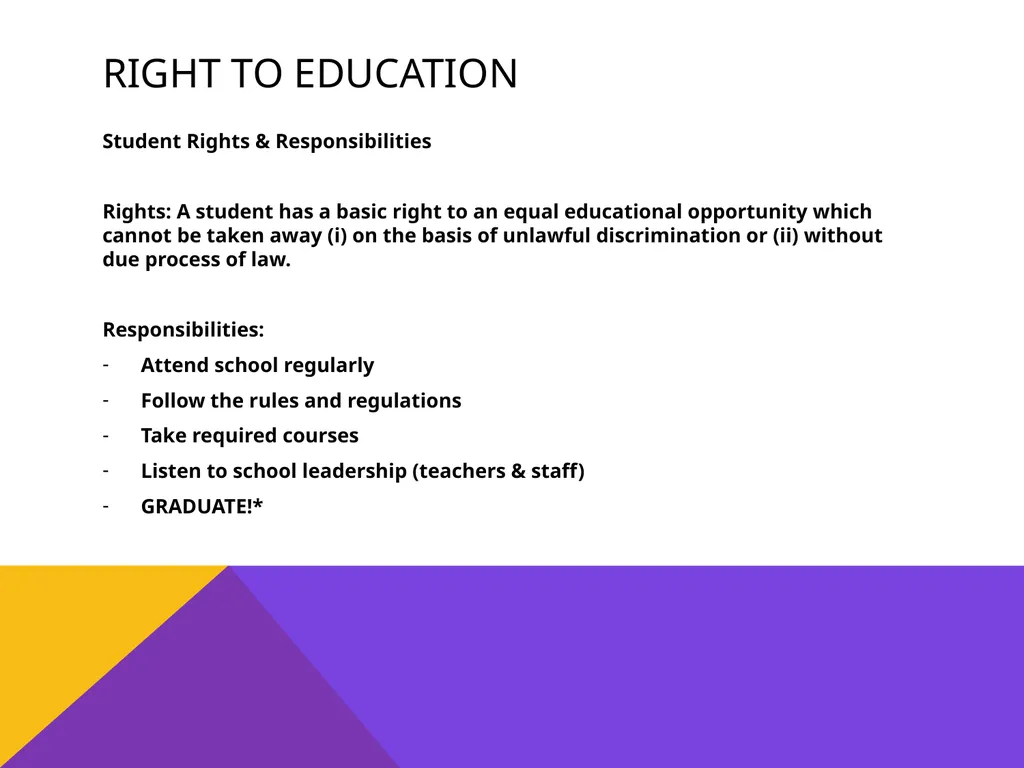 Student rights & discipline Presented by REAL– - slide 5 of 32