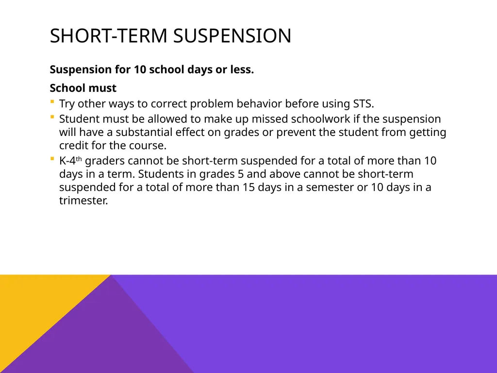 Student rights & discipline Presented by REAL– - slide 10 of 32
