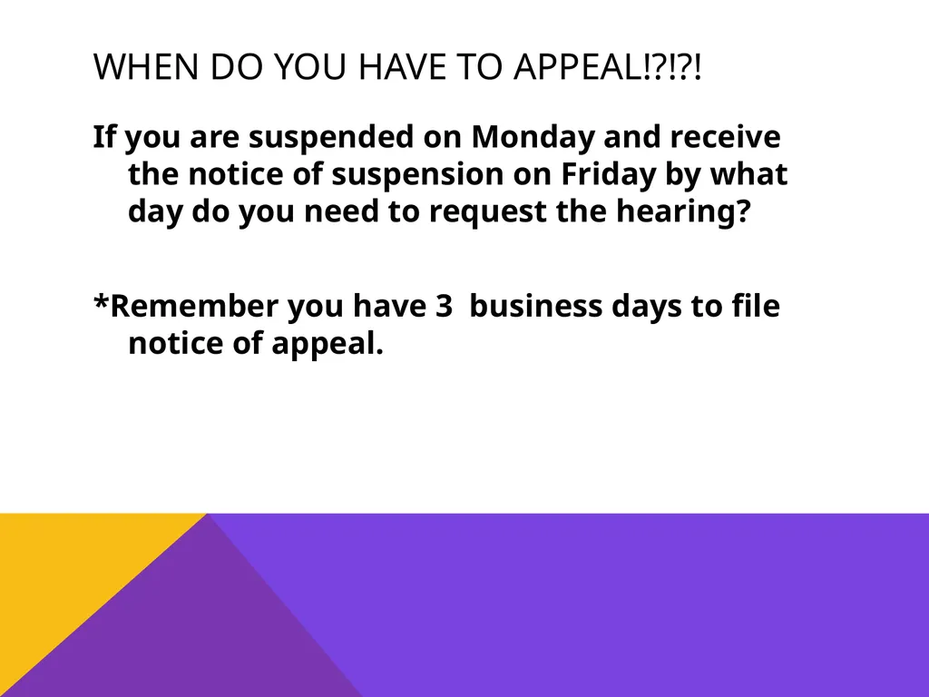 Student rights & discipline Presented by REAL– - slide 21 of 32
