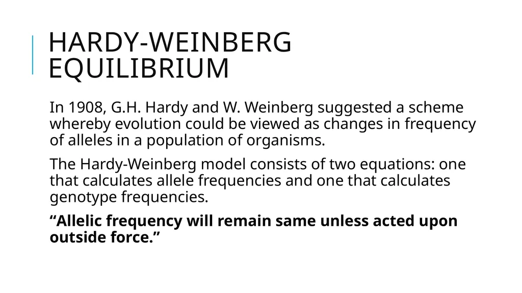 variation and Hardy-Weinberg principle Patterns of - slide 11 of 20
