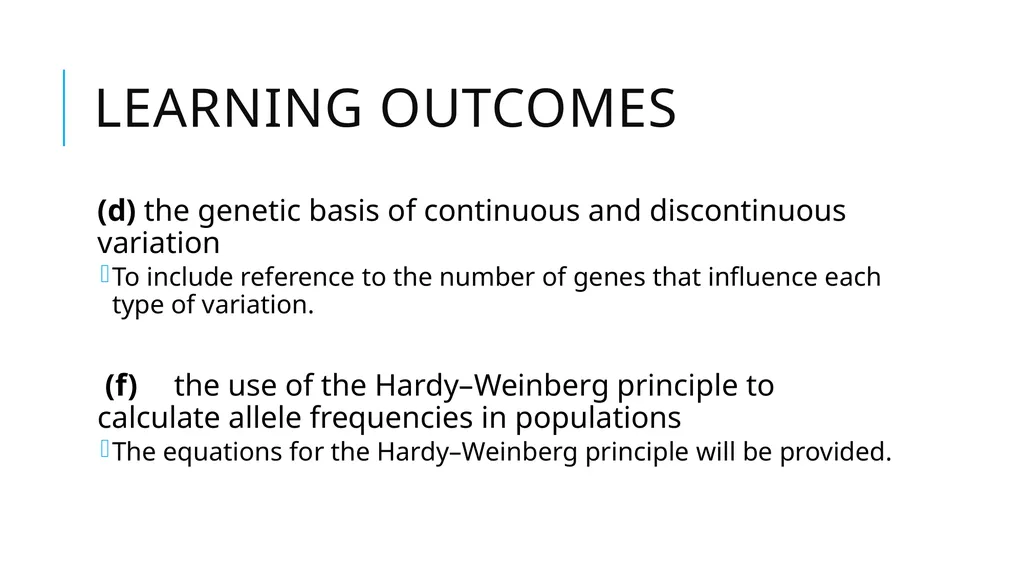 variation and Hardy-Weinberg principle Patterns of - slide 19 of 20