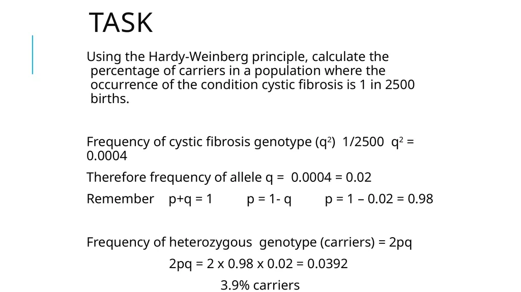 variation and Hardy-Weinberg principle Patterns of - slide 16 of 20