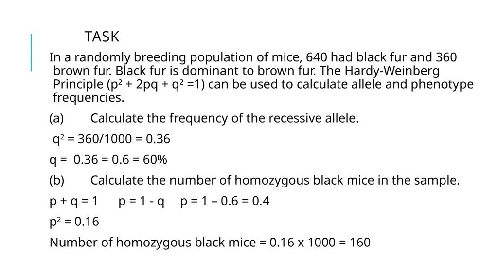 variation and Hardy-Weinberg principle Patterns of - slide 18 of 20