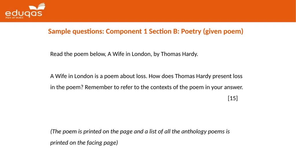 Eduqas GCSE English Literature Poetry Key Messages - slide 2 of 10