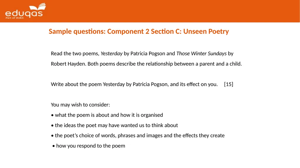 Eduqas GCSE English Literature Poetry Key Messages - slide 7 of 10