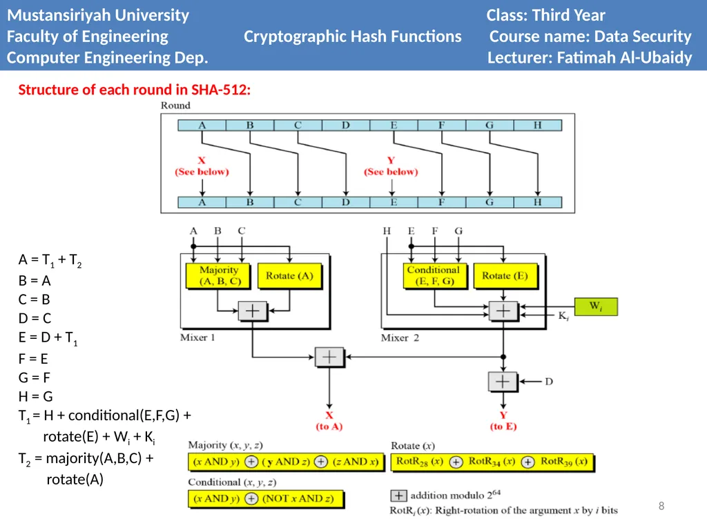 Mustansiriyah University Class: Third Year Faculty - slide 8 of 9