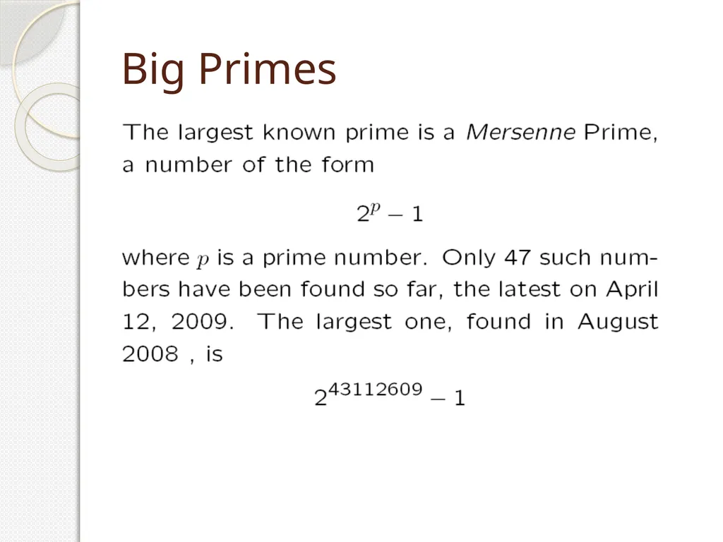 Big Numbers: The Role Played by Mathematics in - slide 27 of 48