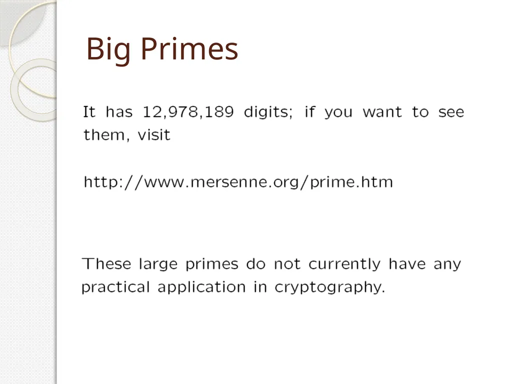 Big Numbers: The Role Played by Mathematics in - slide 28 of 48
