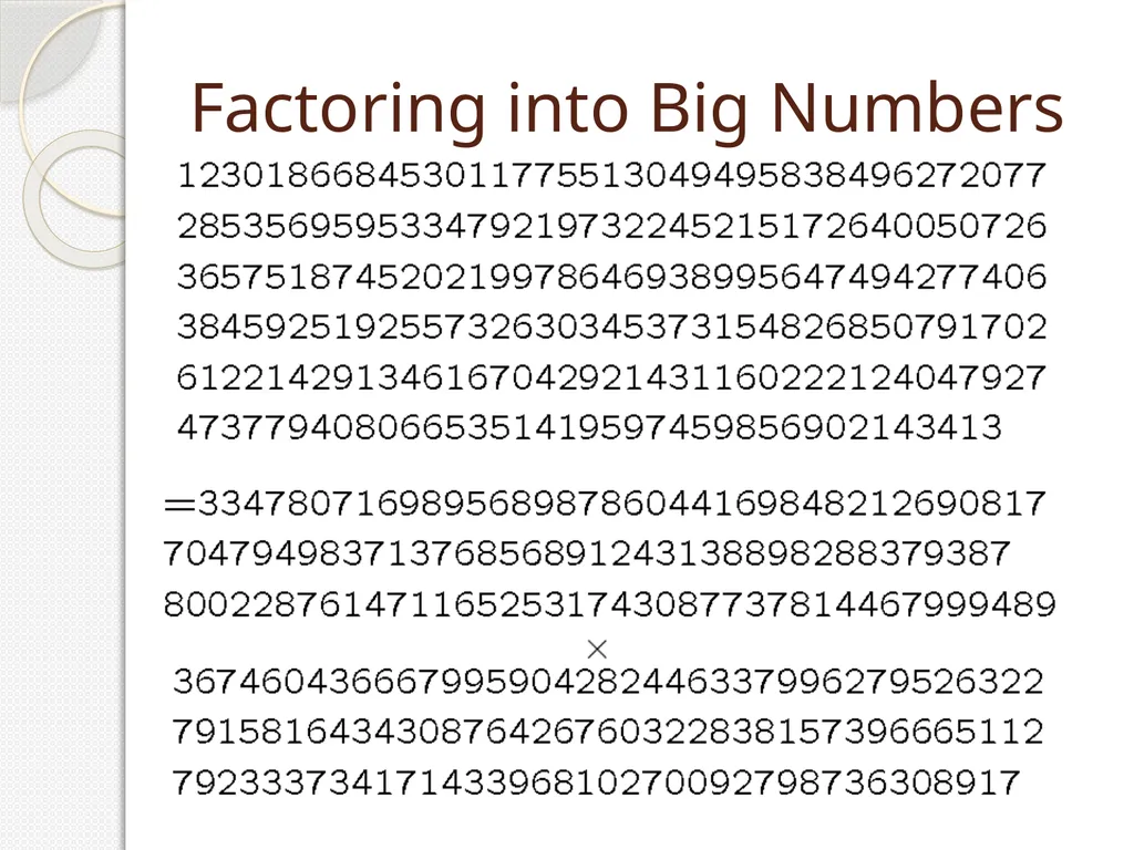 Big Numbers: The Role Played by Mathematics in - slide 30 of 48
