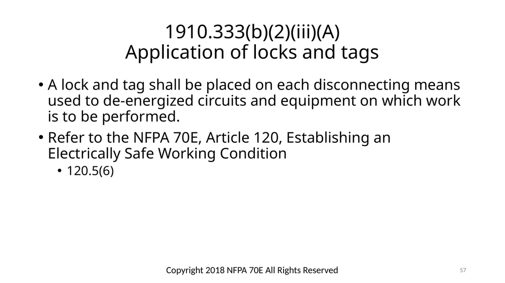 Arc Hazards and Safety Related Work Practices 1 - slide 57 of 125