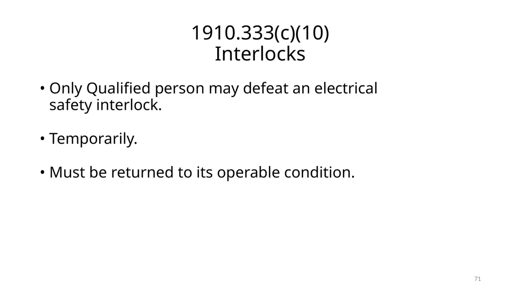 Arc Hazards and Safety Related Work Practices 1 - slide 71 of 125