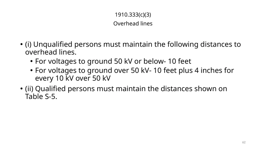Arc Hazards and Safety Related Work Practices 1 - slide 62 of 125