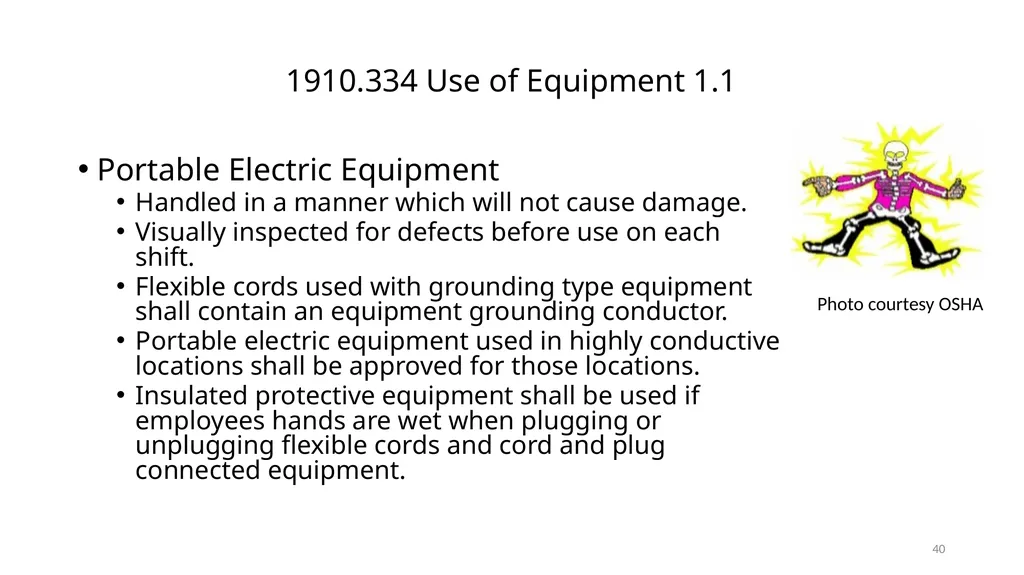 Arc Hazards and Safety Related Work Practices 1 - slide 40 of 125