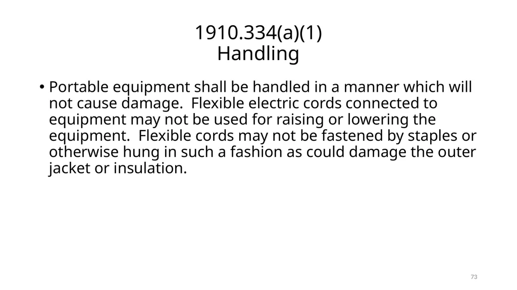 Arc Hazards and Safety Related Work Practices 1 - slide 73 of 125