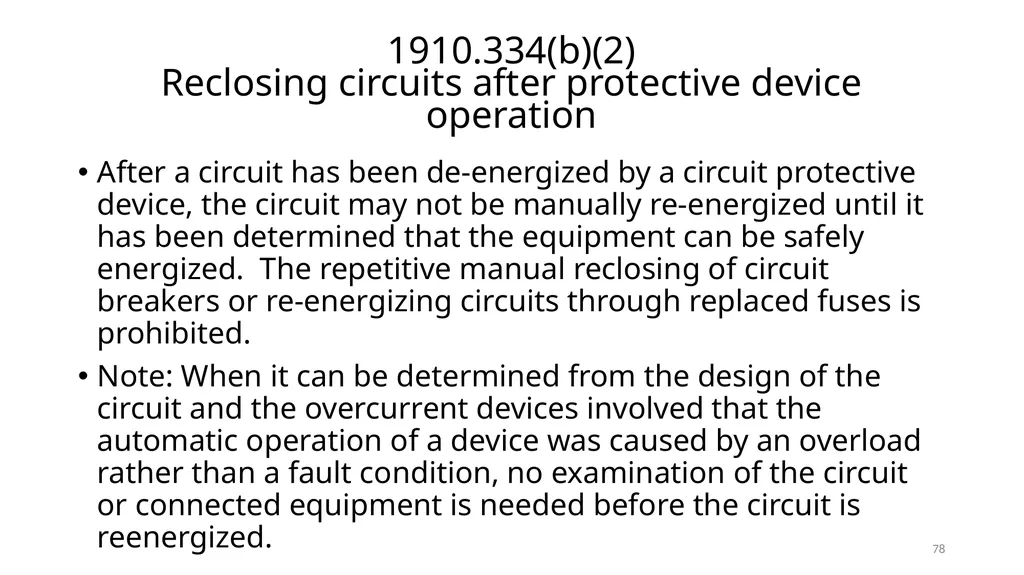 Arc Hazards and Safety Related Work Practices 1 - slide 78 of 125