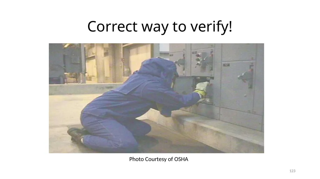 Arc Hazards and Safety Related Work Practices 1 - slide 123 of 125