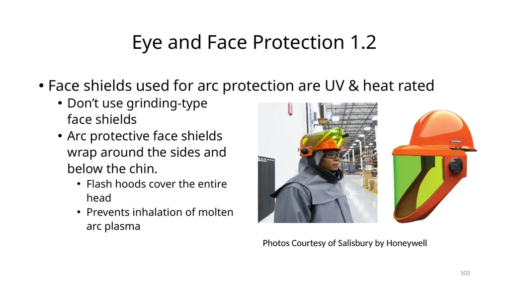Arc Hazards and Safety Related Work Practices 1 - slide 103 of 125