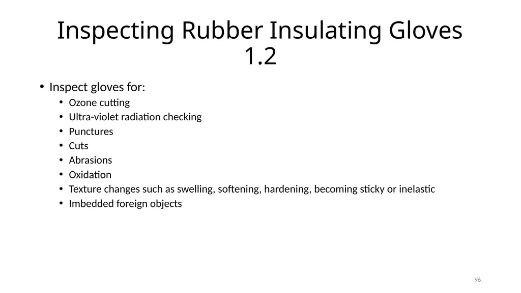 Arc Hazards and Safety Related Work Practices 1 - slide 96 of 125